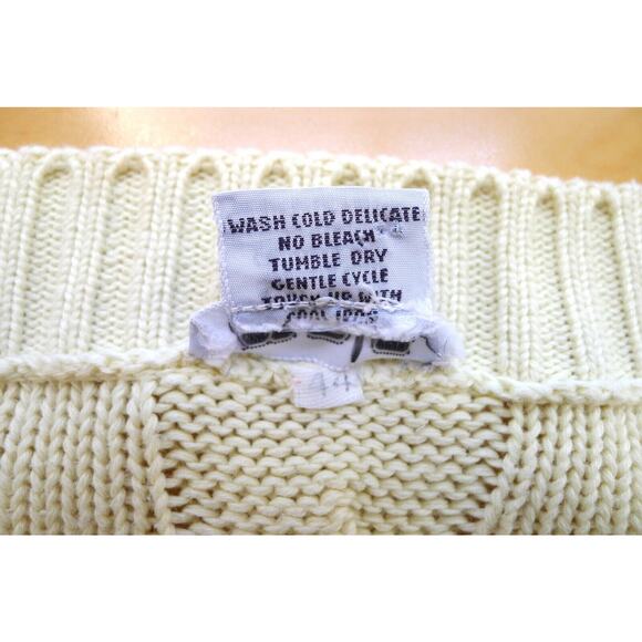 MALO Cotton Cable Knit Fisherman Pullover Sweater Italy YOOX Farfetch 44 M $770 - Picture 8 of 9